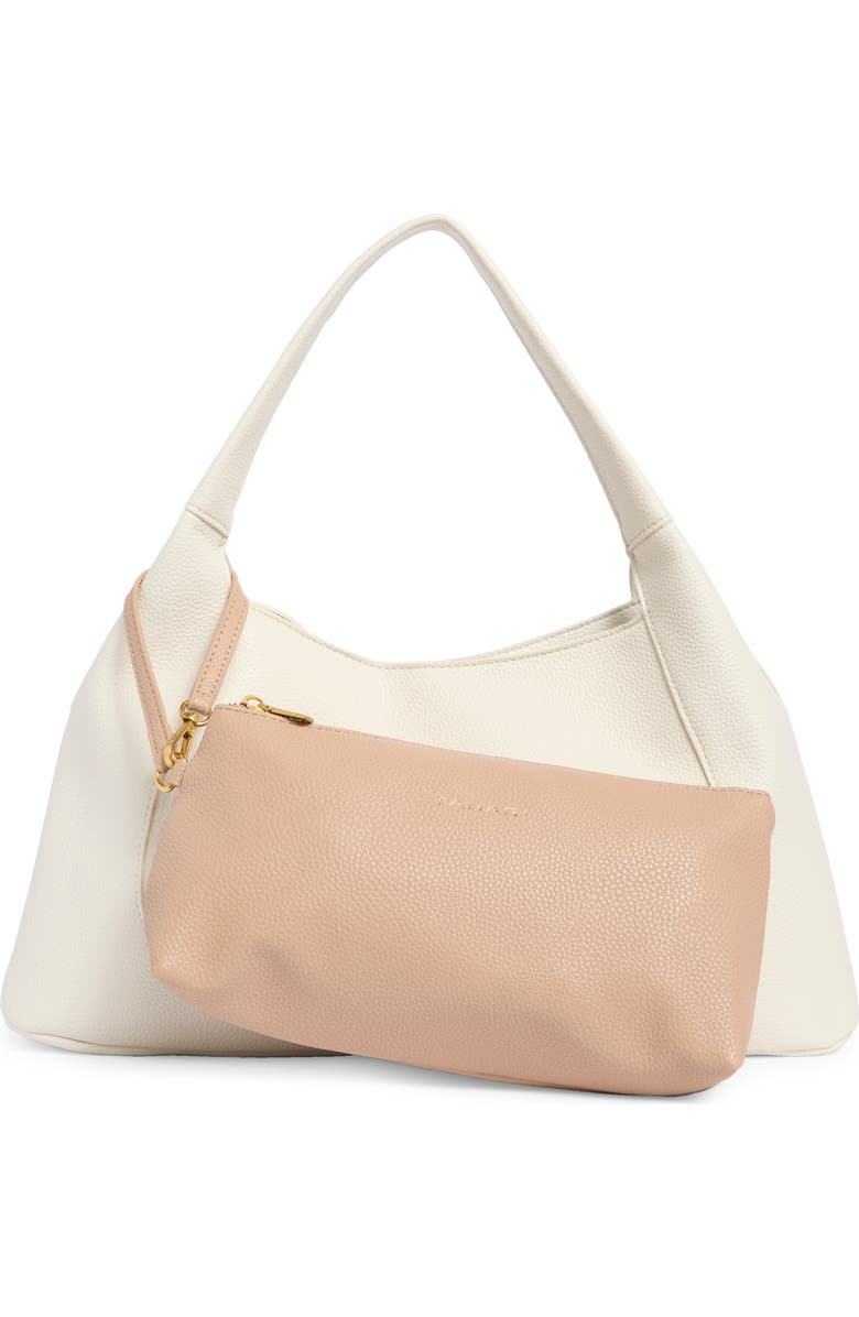 T Tahari Evonne Shoulder Bag with Pouch, Alternate, color, Eggshell