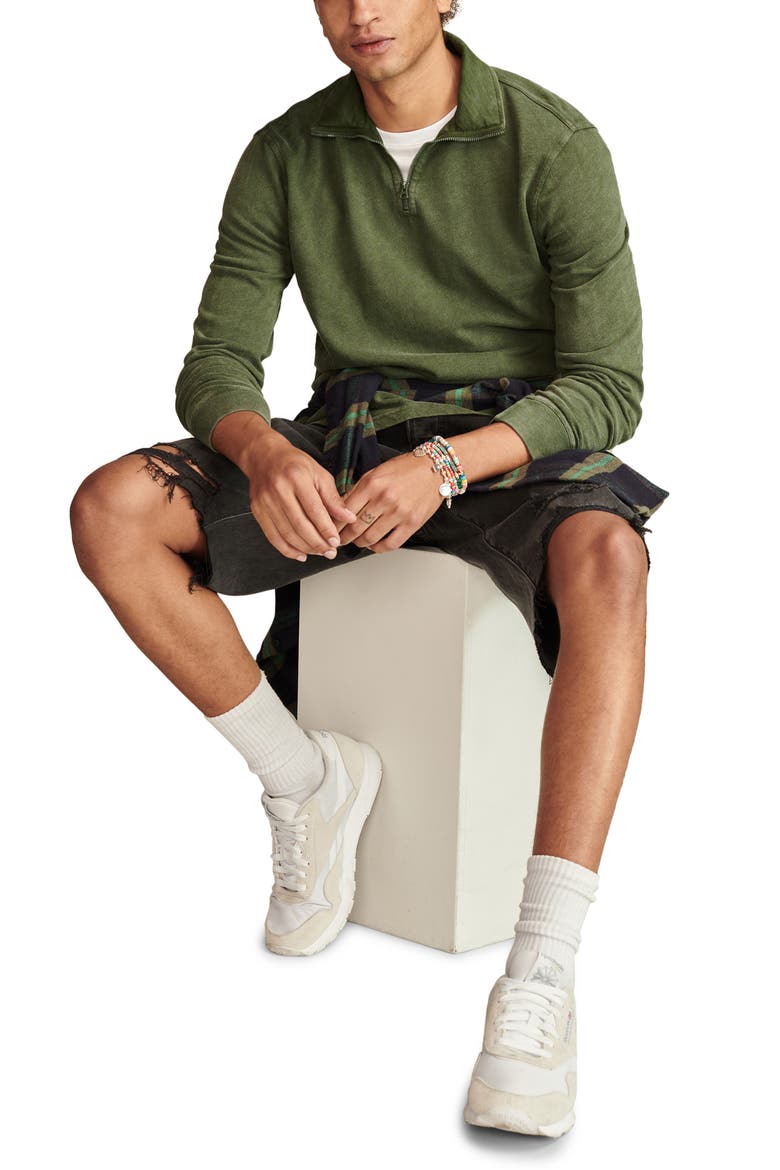 Weekend Slub Knit Half Zip Pullover, Alternate, color, DUFFEL BAG