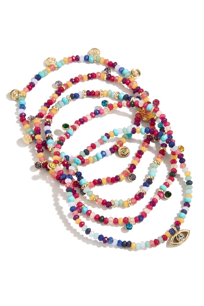 Evil Eye Layered Bracelet, Main, color, BRIGHT MULTI