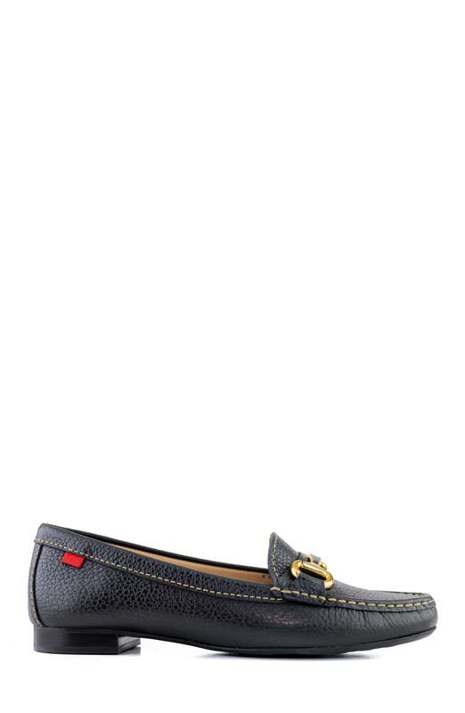 Marc Joseph New York Grand Street Leather Buckle Loafer, Alternate, color, Black Grainy