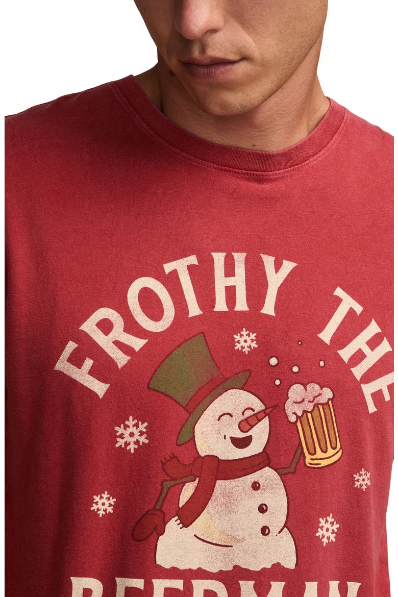 Frothy the Beer Man Cotton Graphic T-Shirt, Alternate, color, AMERICAN BEAUTY