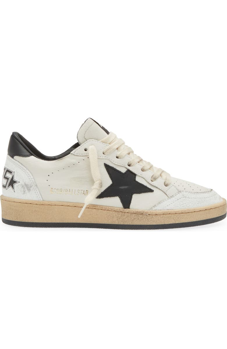 Golden Goose Ball Star Sneaker, Alternate, color, White/ Black
