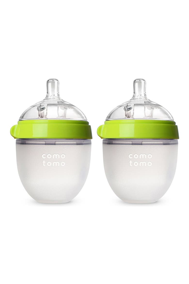 Baby Slow Flow Bottles, Main, color, GREEN