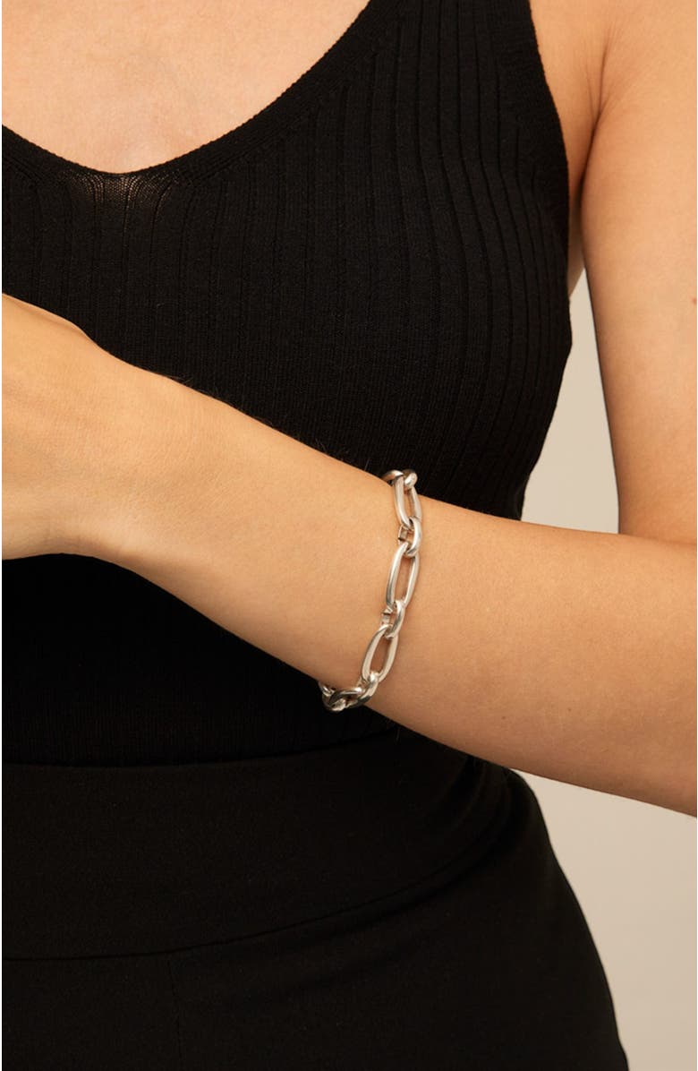 UNODE50 Oval Link Carabiner Bracelet, Alternate, color, Silver