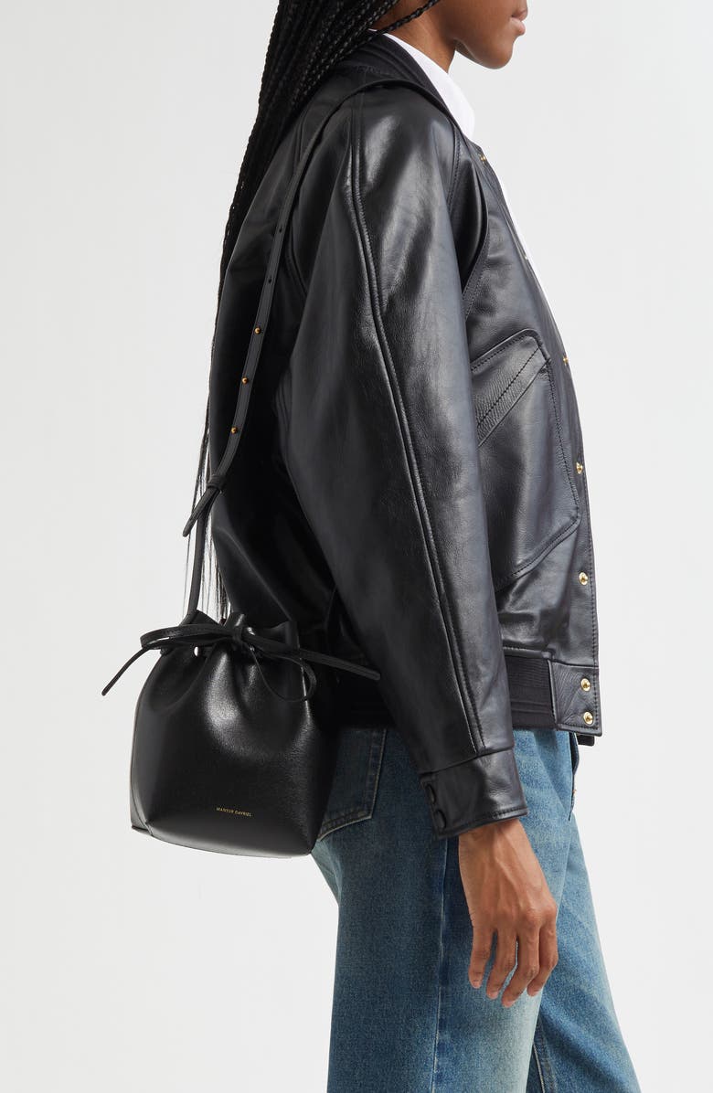 Mansur Gavriel Mini Leather Bucket Bag, Alternate, color,