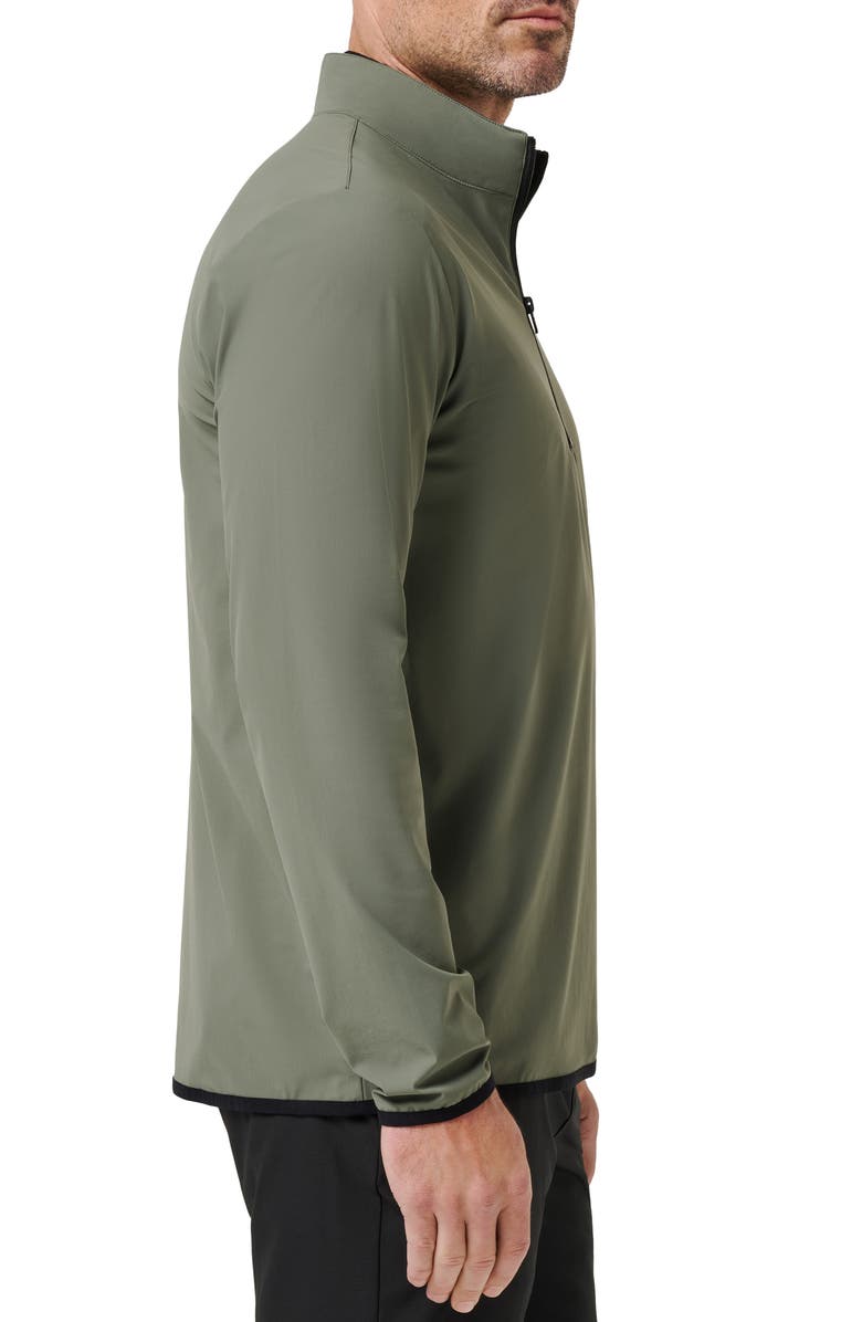 TravisMathew Tour Quarter Zip Pullover, Alternate, color, Dark Olive