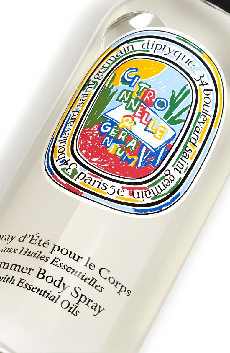 Diptyque Citronnelle & Geranium Body Spray with Essential Oils, Alternate, color, 