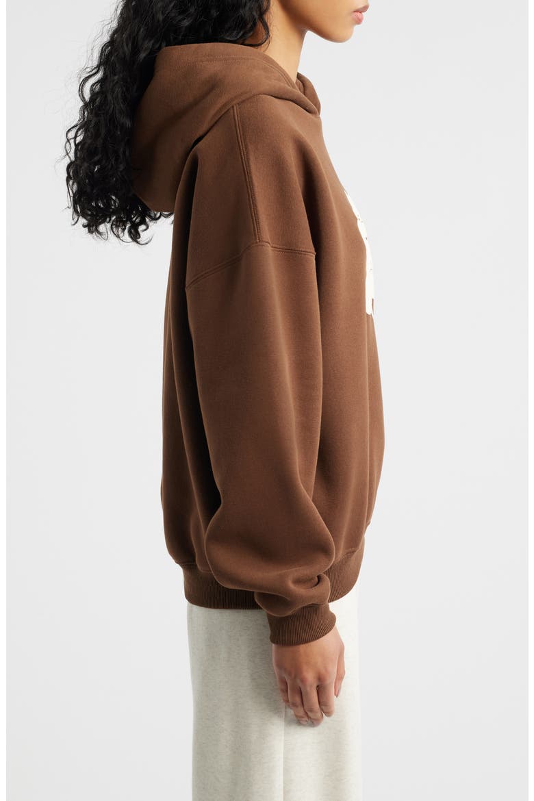 Brand Logo Hoodie, Alternate, color, CHOCOLATE