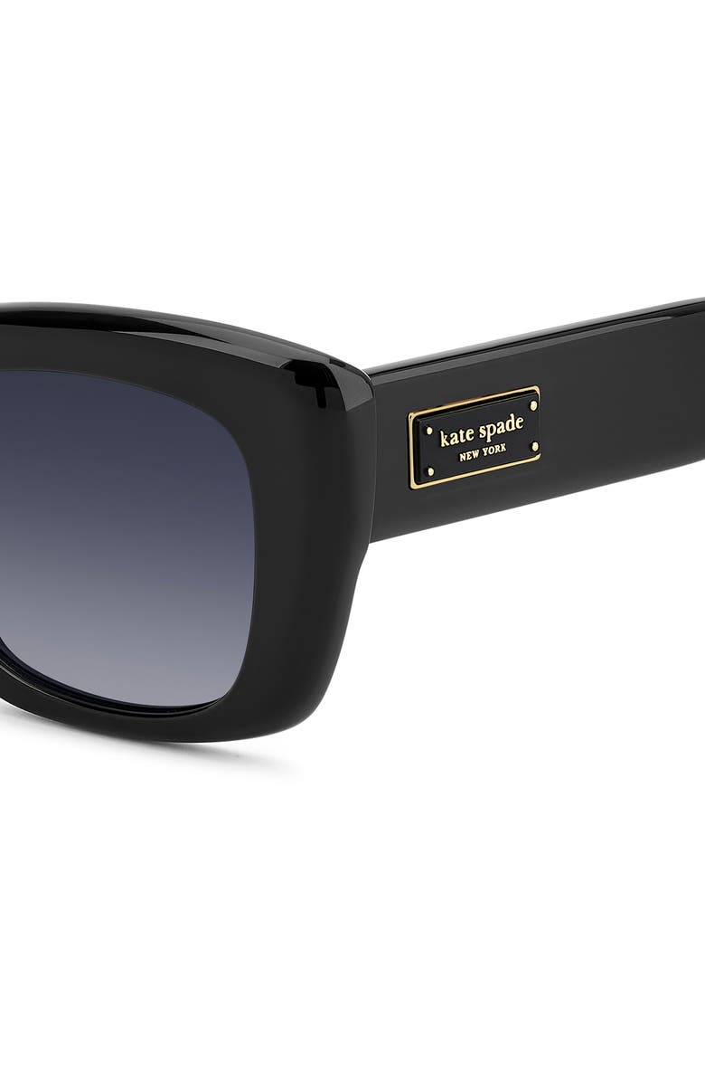 Kate Spade New York jenell 51mm gradient rectangular sunglasses, Alternate, color, Gold Black