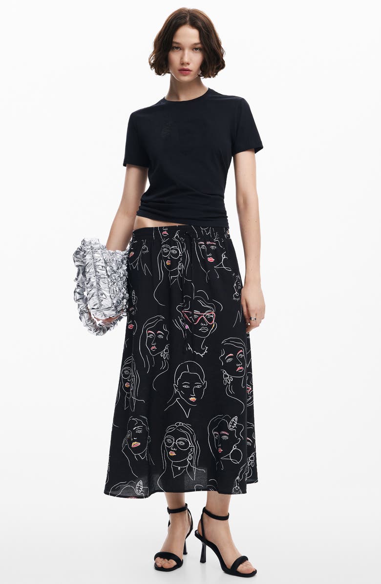 Desigual Nanning Print Skirt, Alternate, color, 