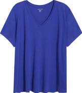 Eileen Fisher Easy V-Neck Organic Cotton Slub T-Shirt