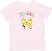 Sweet Wink Second Grade Pencil Bow Short Sleeve T-Shirt