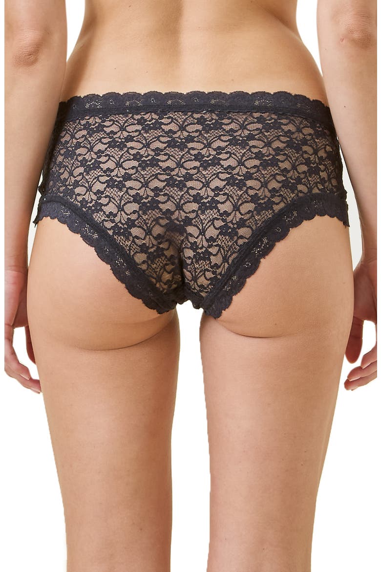 Lace Boyshorts, Alternate, color, BLACK