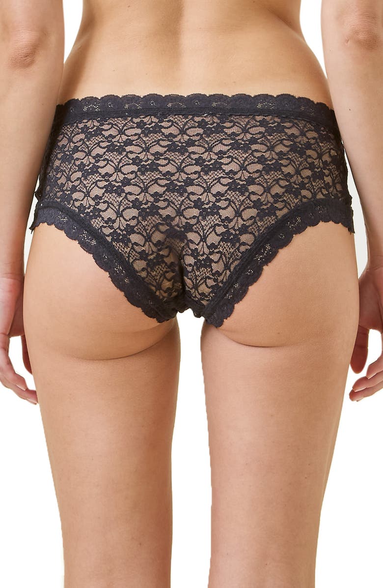 Papinelle Lace Boyshorts, Alternate, color, Black