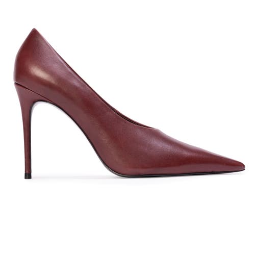 Black Suede Studio Jona 100 Pump In Burgundy