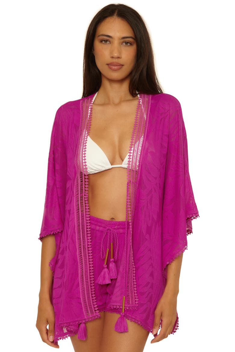 Catamaran Tassel Tie Cover-Up Tunic, Alternate, color, AZALEA