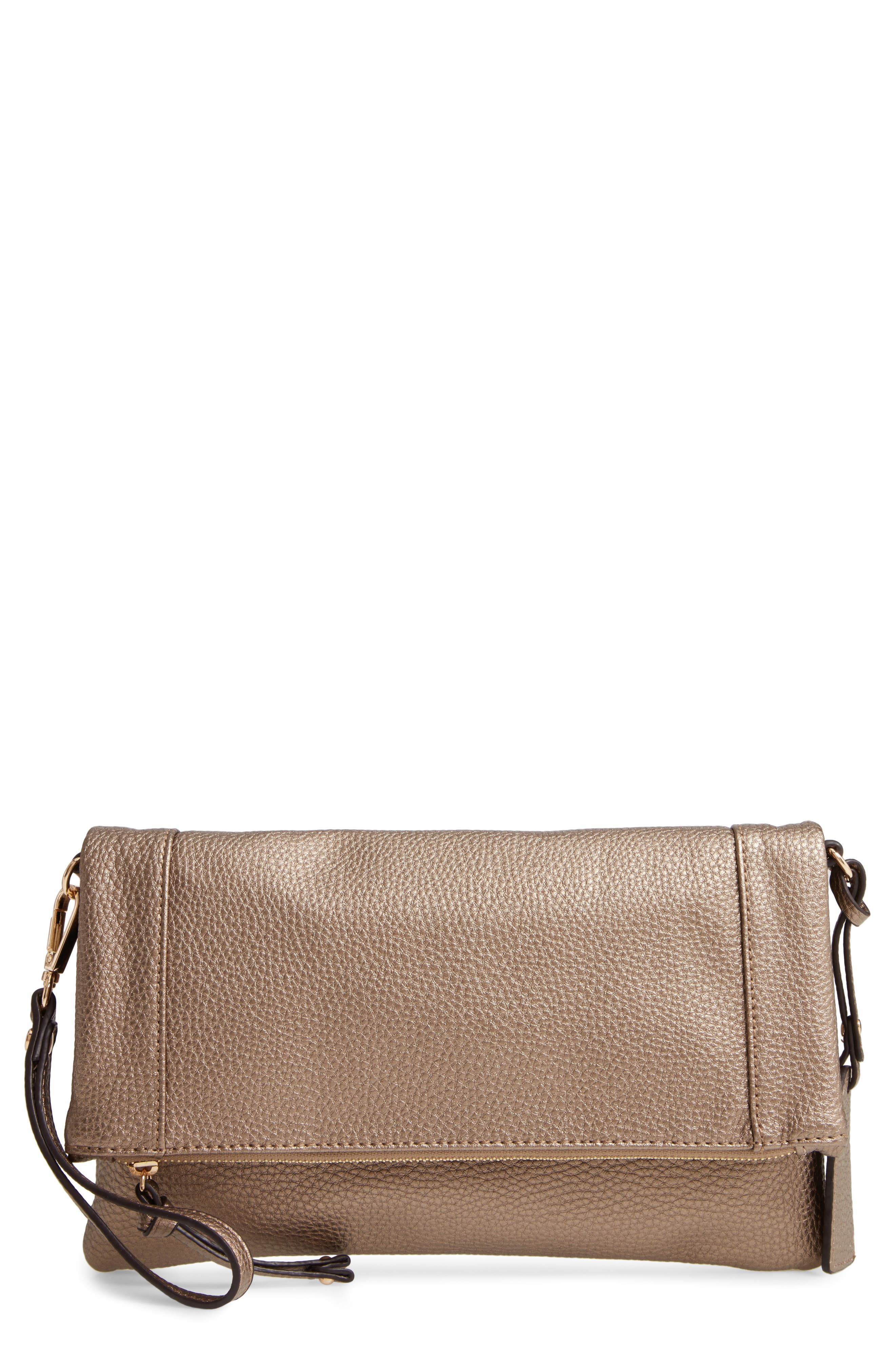 Sole Society Marlena Faux Leather Clutch, Main, color, 