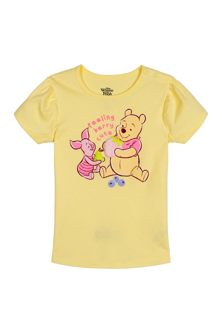 Winnie the Pooh Baby Girls' 2-Piece T-Shirt and Shorts Set, Alternate, color, Pooh Piglet Yellow