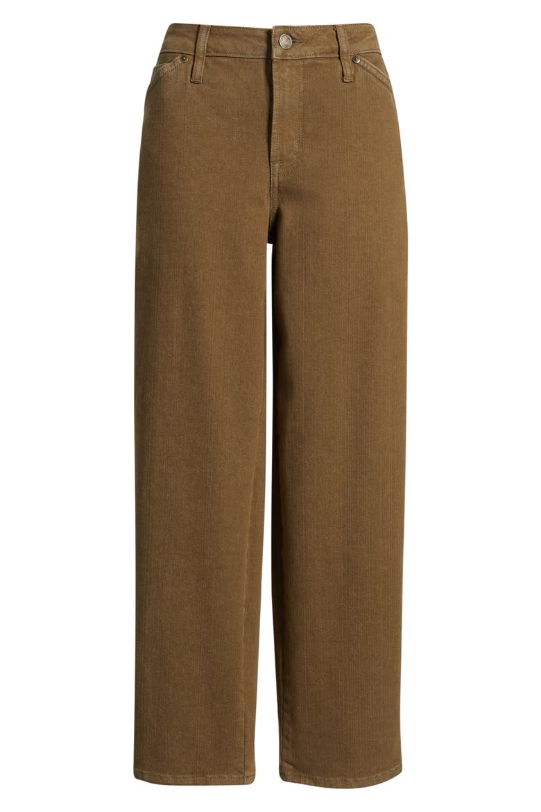 High Waist Relaxed Straight Leg Jeans, Alternate, color, OLIVE