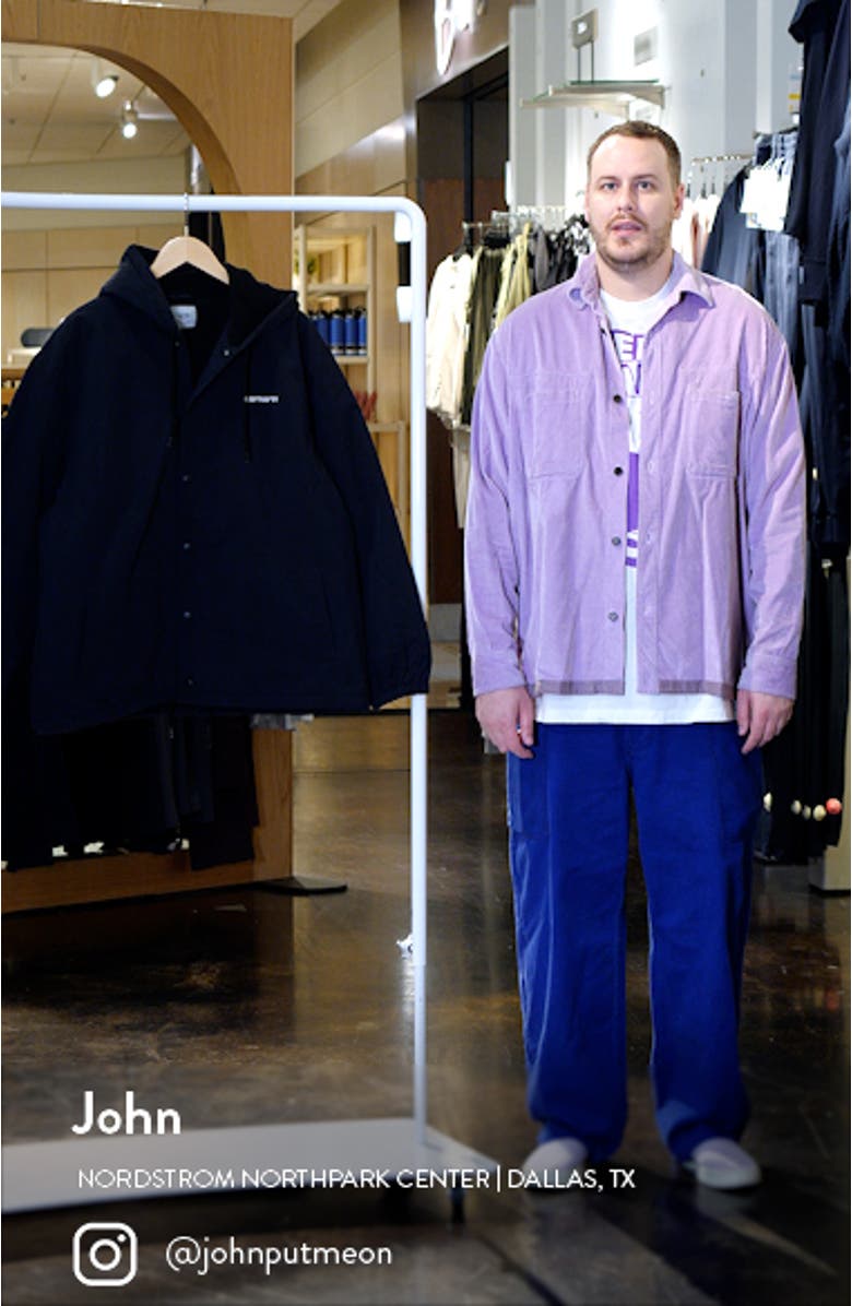 Hooded Water Repellent Nylon Snap-Up Coach's Jacket, sales video thumbnail