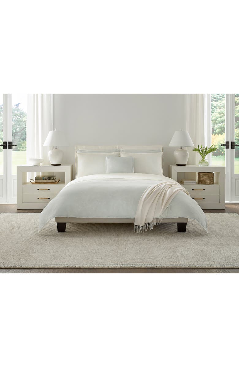 SFERRA Salara Floral Cotton Sateen Sham, Alternate, color, Aquamarine