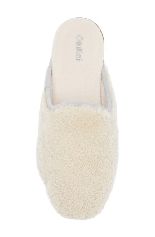 Olukai Hale Slip-on Genuine Shearling Mule In Neutral