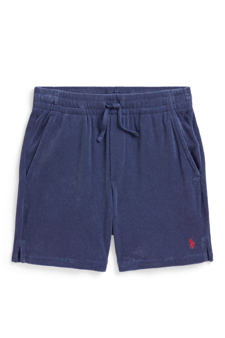 Kids' Lightweight French Terry Drawstring Shorts, Main, color, LIGHT NAVY