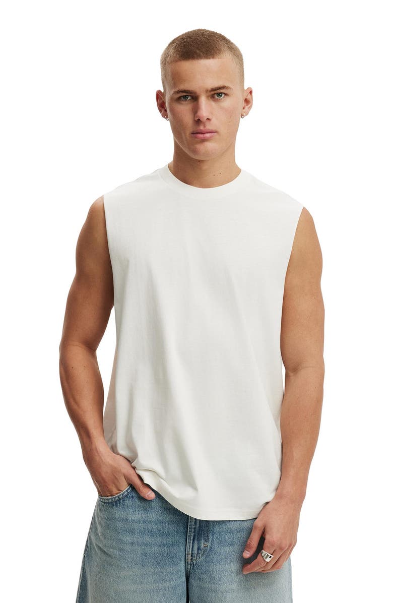 Cotton On Men's Everyday Fit Muscle, Main, color, Vintage White