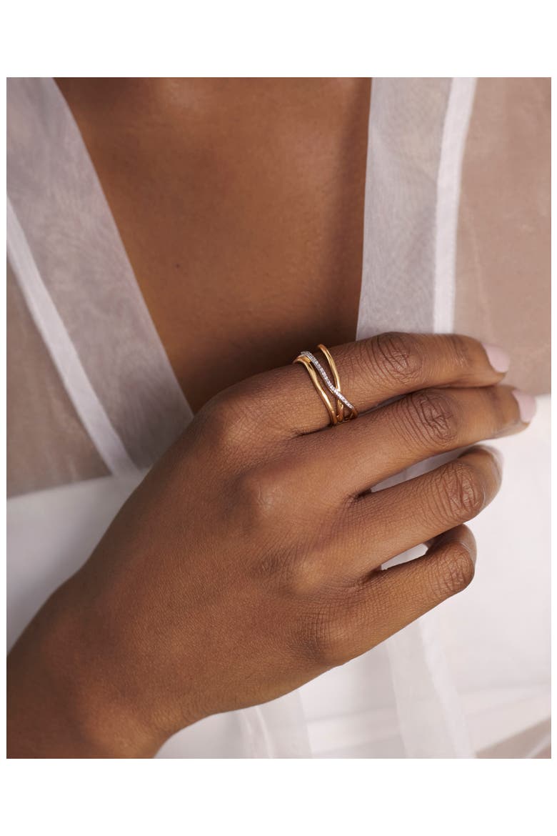 Riva Pavé Diamond Prestacked Ring, Alternate, color, YELLOW GOLD