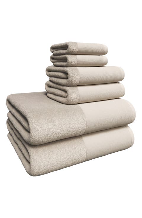 Border 6-Piece Cotton Towel Set