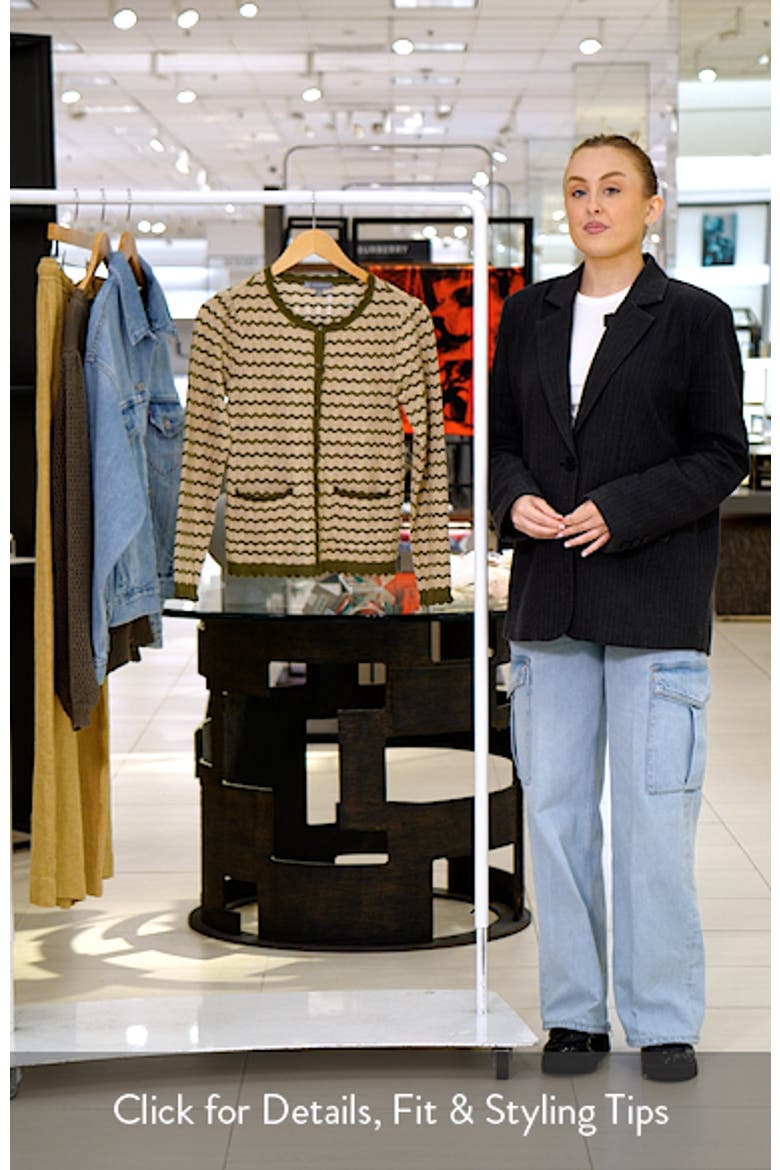 Stripe Round Neck Cardigan video