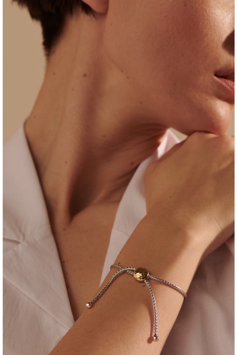 Palu Sterling Silver & 18K Gold Adjustable Slide Bracelet, Alternate, color, SILVER/ GOLD