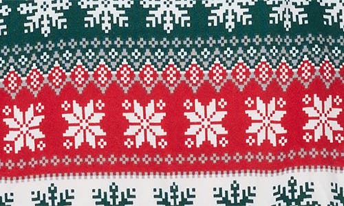 Jaclyn Kids' Matching Family Fair Isle Snowflake Fitted Two-piece Pajamas