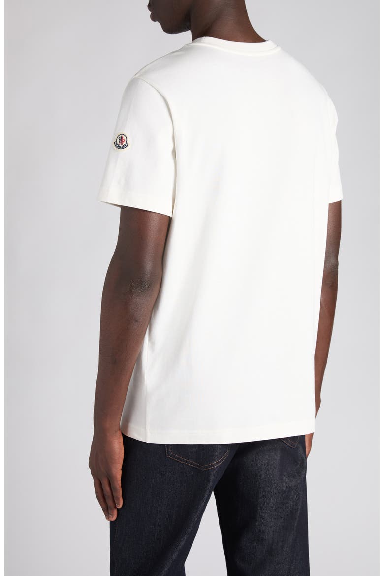 Logo Patch Cotton T-Shirt, Alternate, color, SILK WHITE