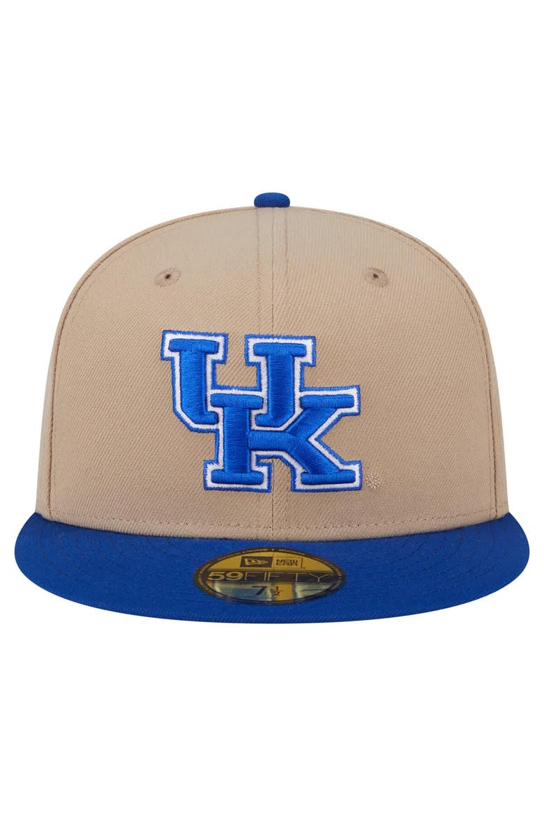 Men's New Era  Khaki Kentucky Wildcats Two-Tone 59FIFTY Fitted Hat, Alternate, color, Khaki