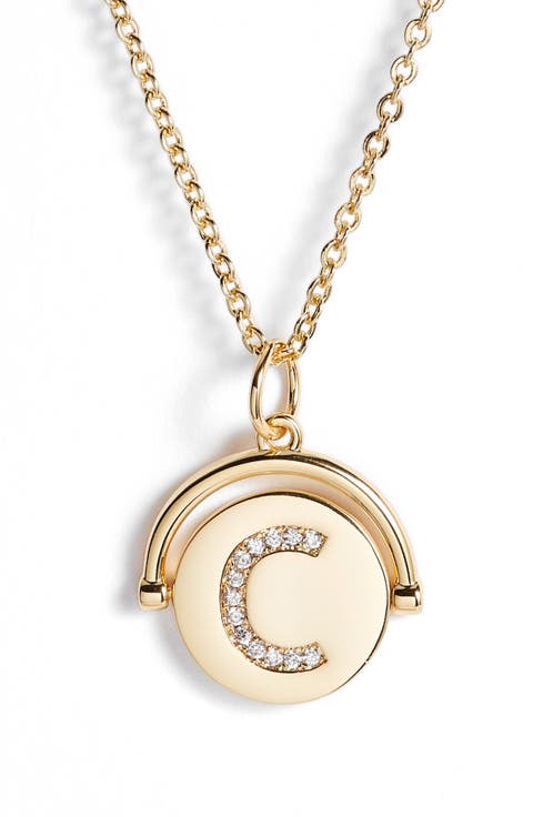 Love Letters Spinning Initial Necklace
