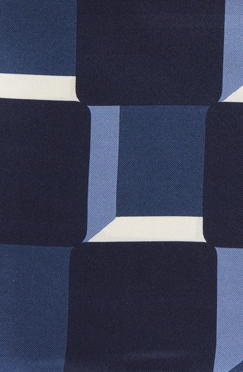 TOM FORD Geometric Print Silk Pocket Square, Alternate, color, 