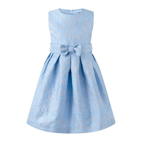 Blue Damask Party Dress (Toddler, Little Kid, Big Kid)