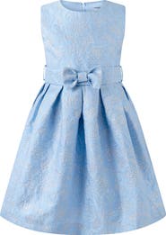 Rachel Riley Blue Damask Party Dress
