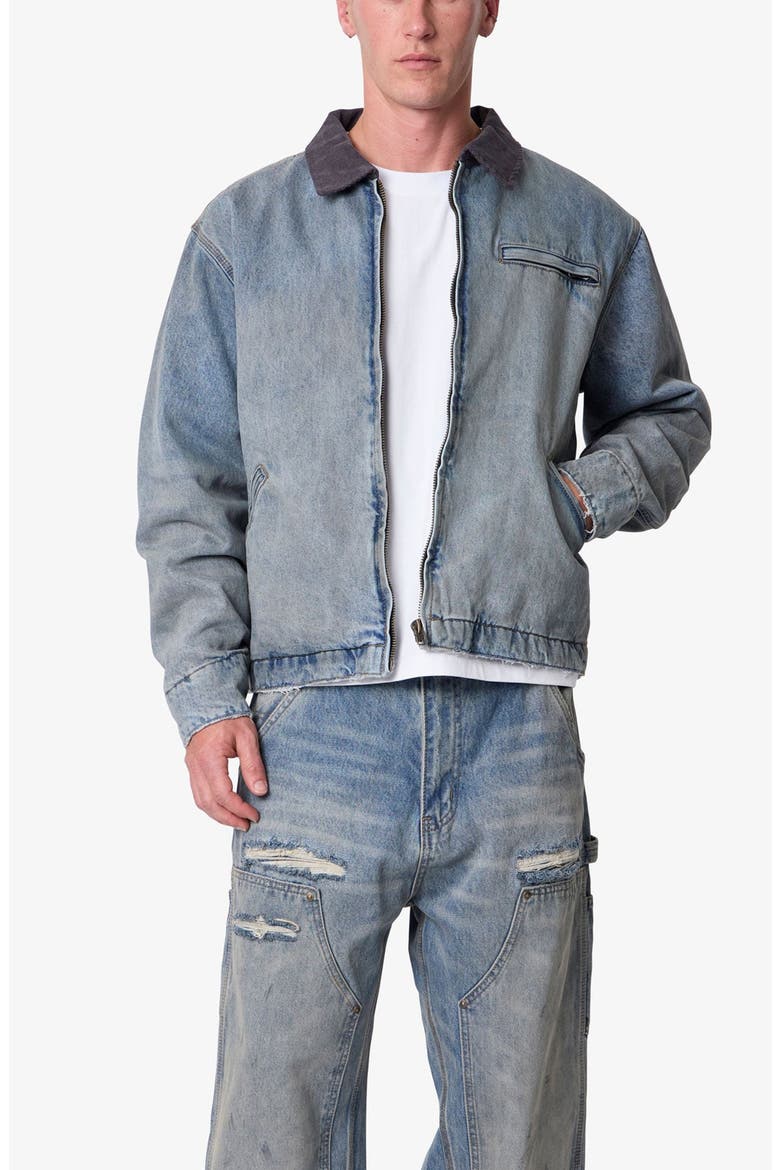 Quilted Lined Work Jacket, Alternate, color, VINTAGE BLUE