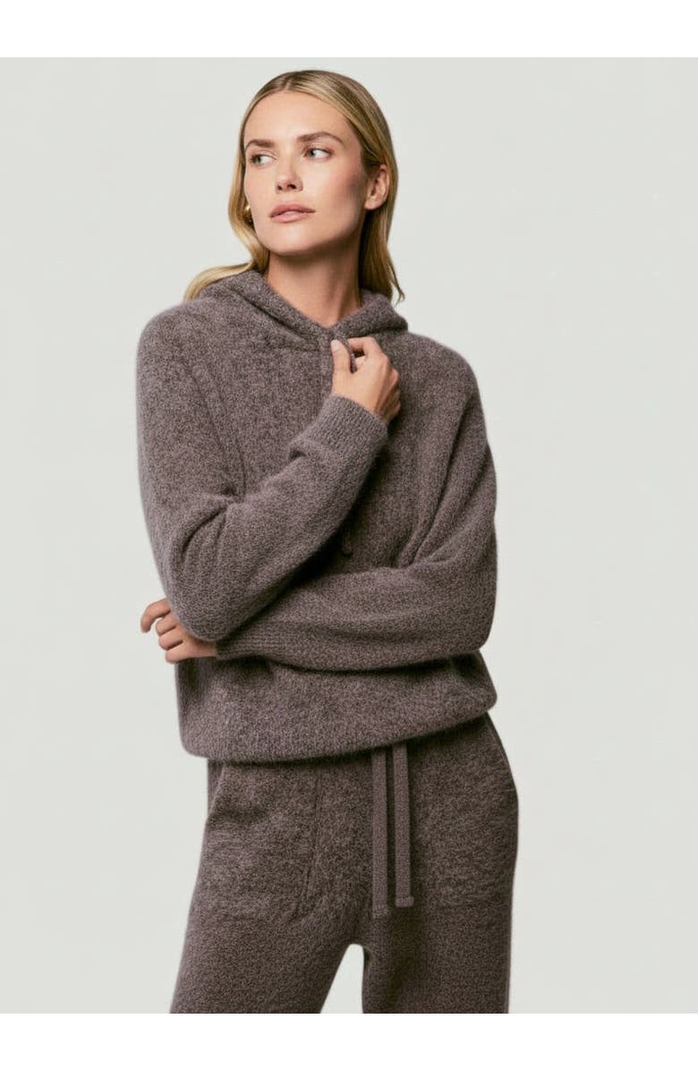 Majestic Filatures Ultra Soft Baby Alpaca Hoodie, Main, color, Bison