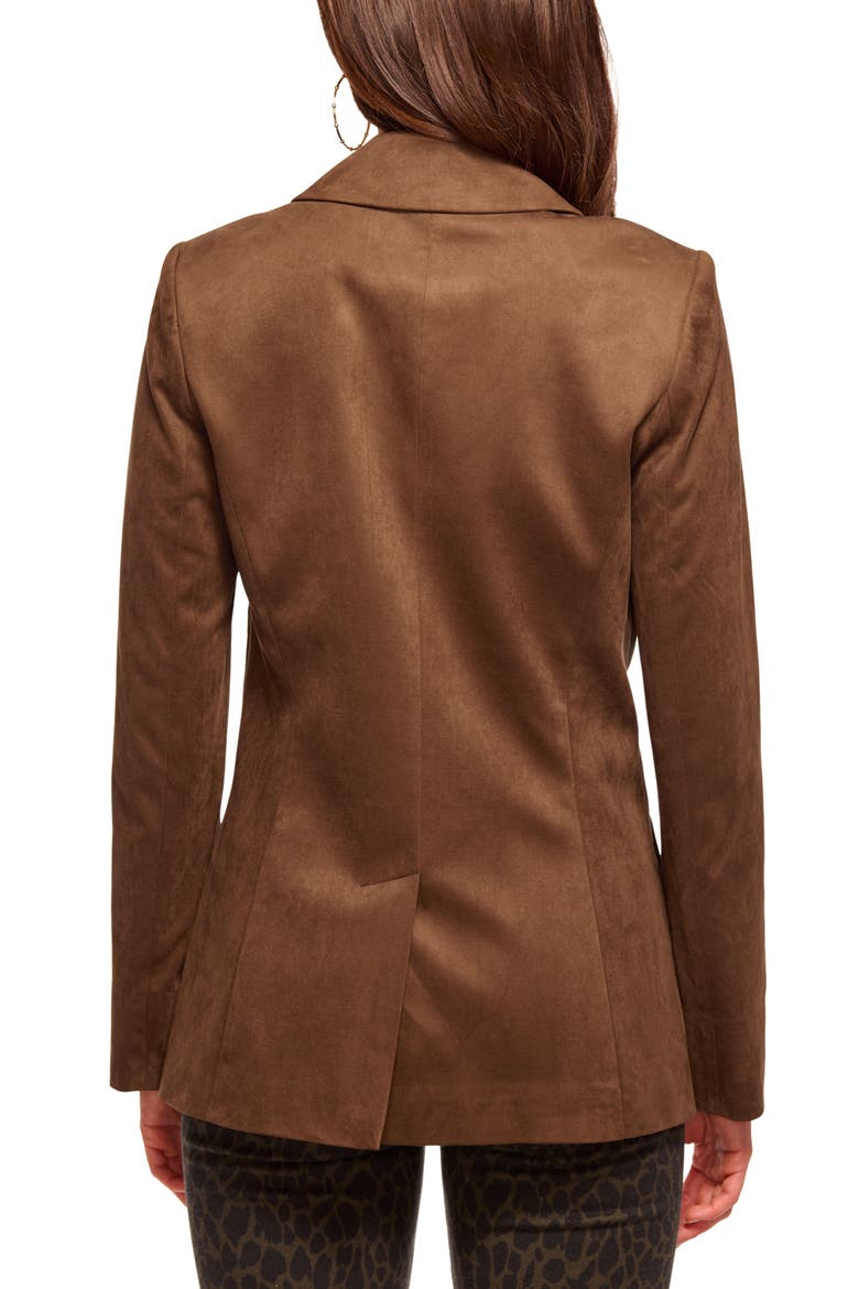 Marilyn Faux Suede Blazer, Alternate, color, COFFEE