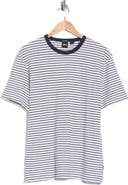 BOSS Taut Stripe Cotton & Linen T-Shirt