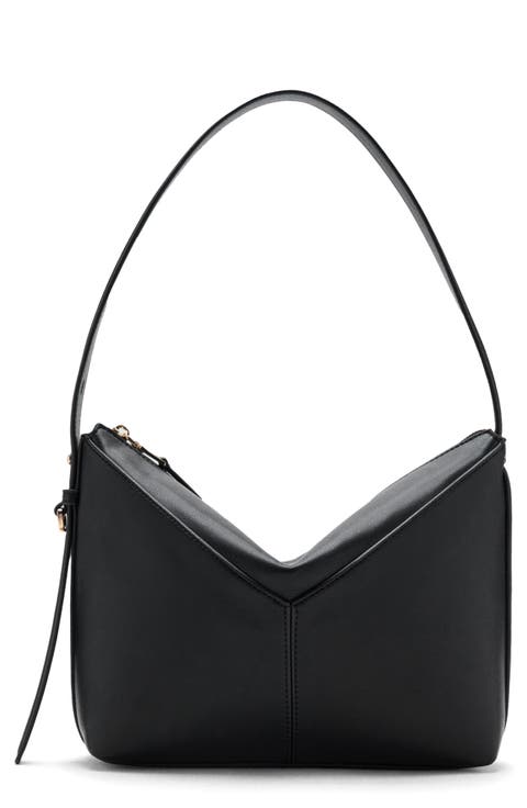 Adjustable Strap Faux Leather Shoulder Bag