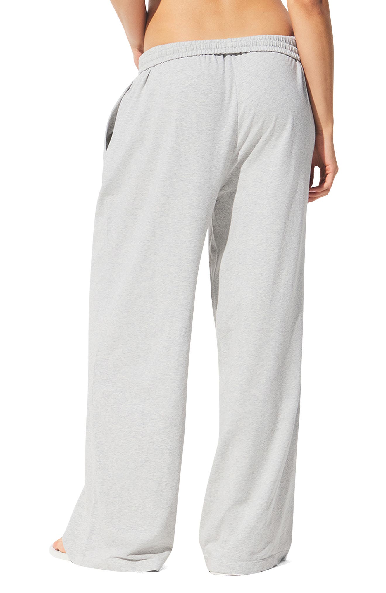 Cotton Blend Jersey Wide Leg Pants - image 4