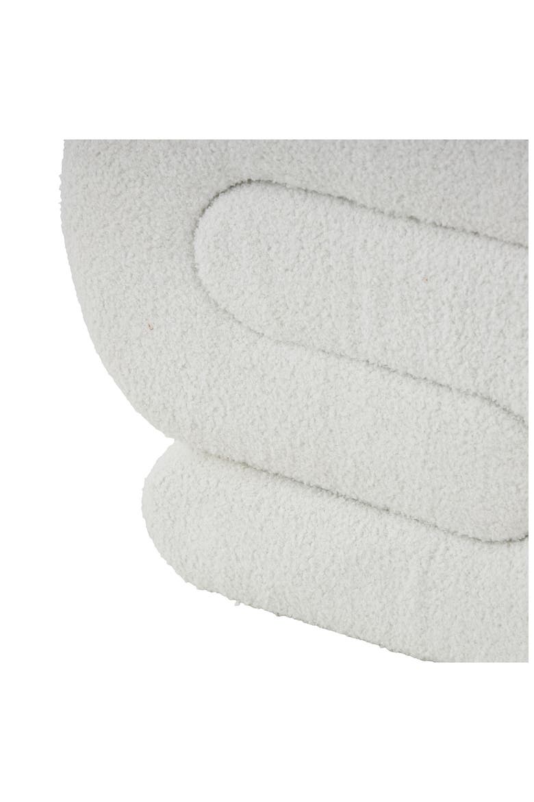 Sculptural Bouclé Ottoman, Alternate, color, WHITE