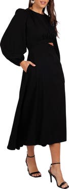 Petal & Pup Ginnee Long Sleeve Cutout Midi Dress