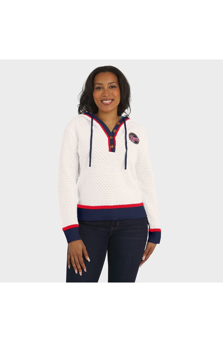 WEAR by Erin Andrews Women's WEAR by Erin Andrews Cream Indiana Fever Hooded Sweater, Alternate, color, Cream