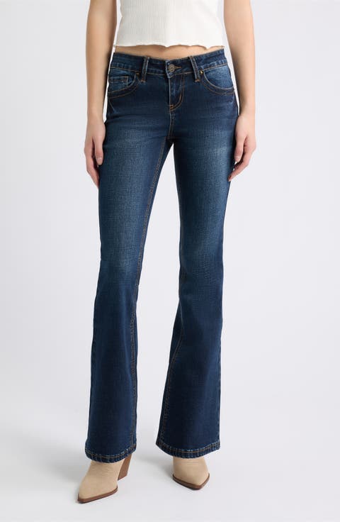 Taylor Studded Cross Flare Leg Jeans