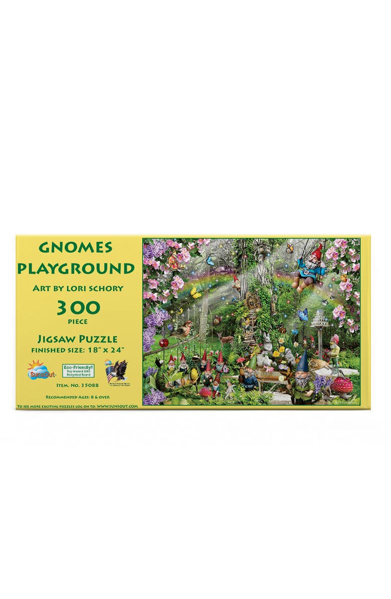 Sunsout Gnomes Playground 300 piece Jigsaw Puzzle for Adults, Alternate, color, Multicolor